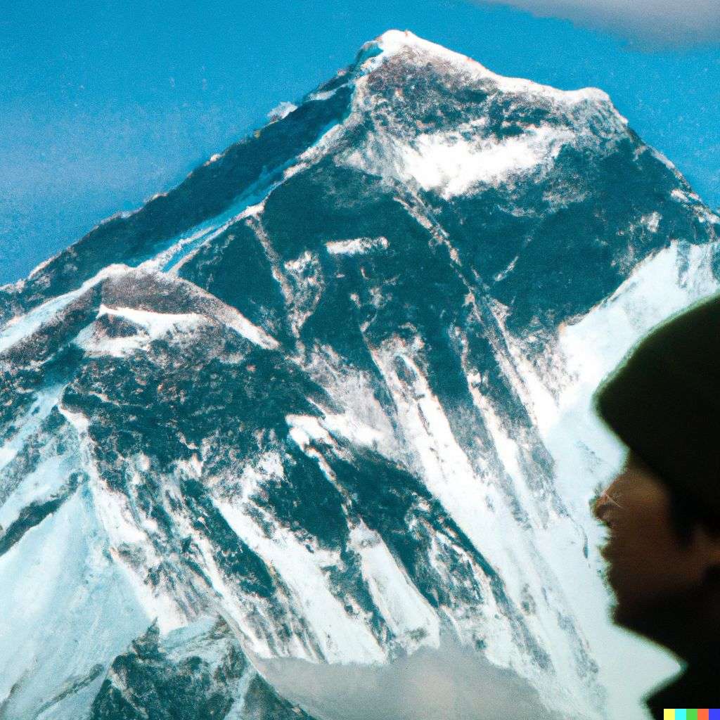 someone gazing at Mount Everest, photograph taken by Alex Prager